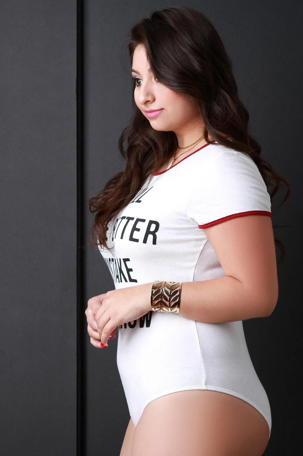 Graphic Print Short Sleeve Bodysuit