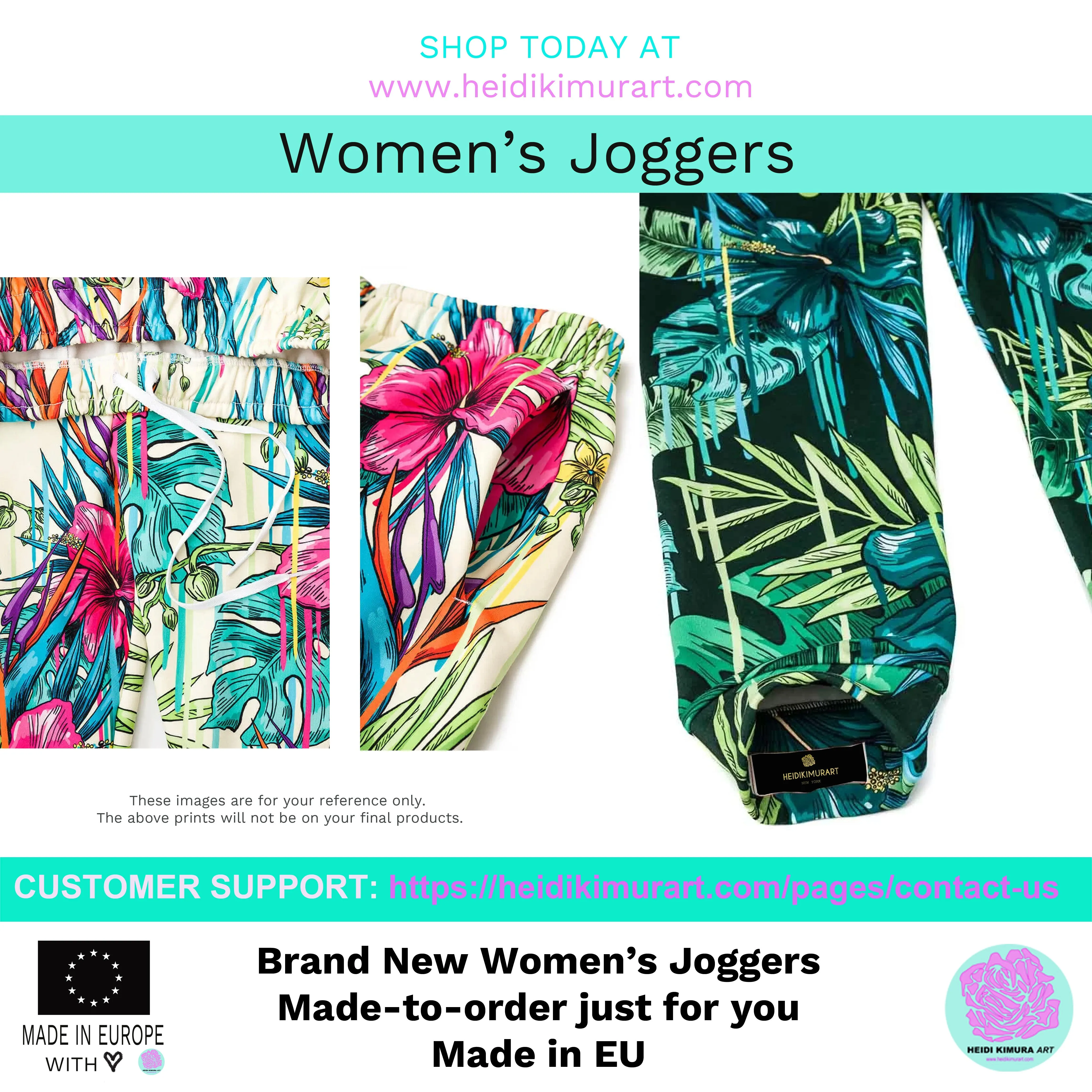 Green Tiger Stripe Women's Joggers, Best Animal Print Sweatpants For Ladies-Made in EU