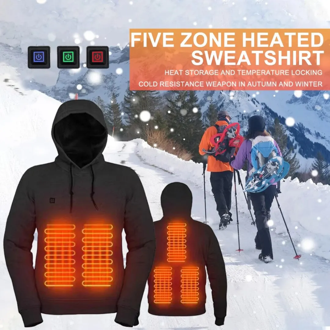 Heat Jacket Hoodie Sweatshirt For Men