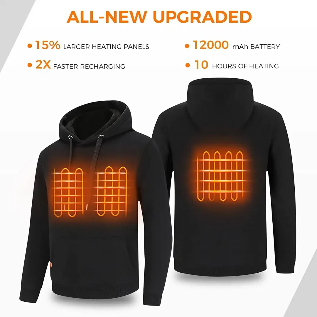 Heat Jacket Hoodie Sweatshirt For Men