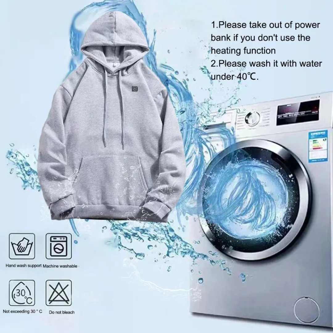 Heat Jacket Hoodie Sweatshirt For Men