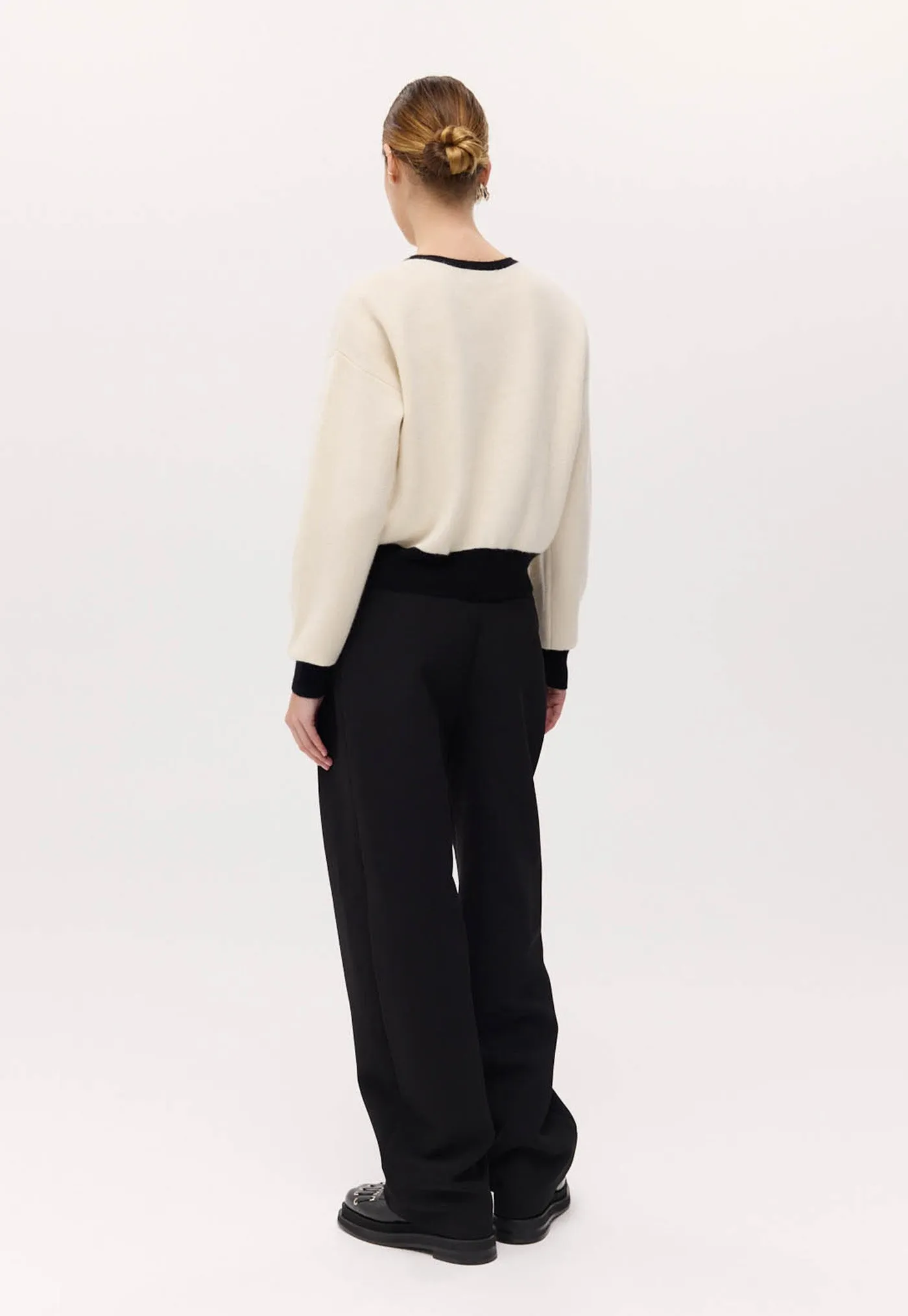 Hoppen Cardigan - Cream & Black