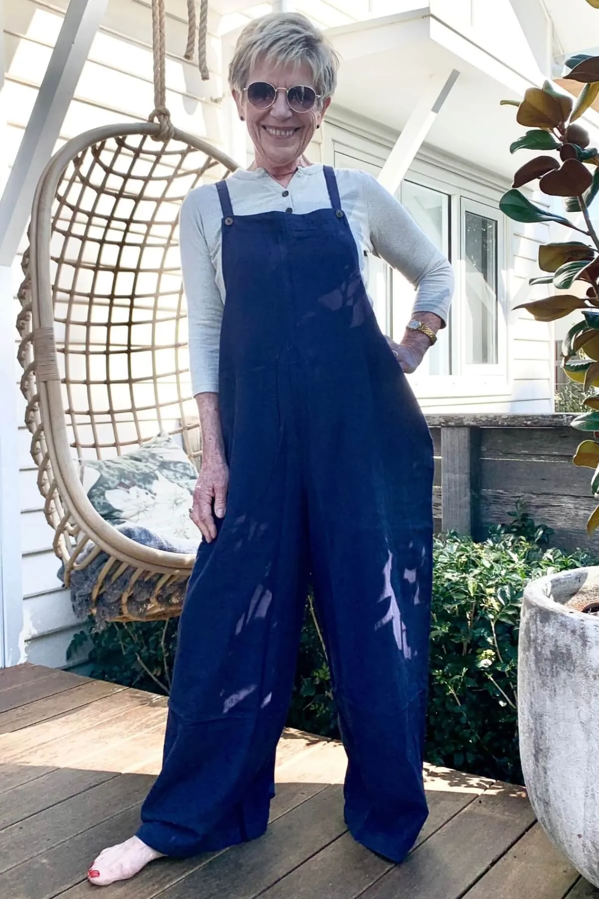 Juanita Overalls | Long - Dark Blue