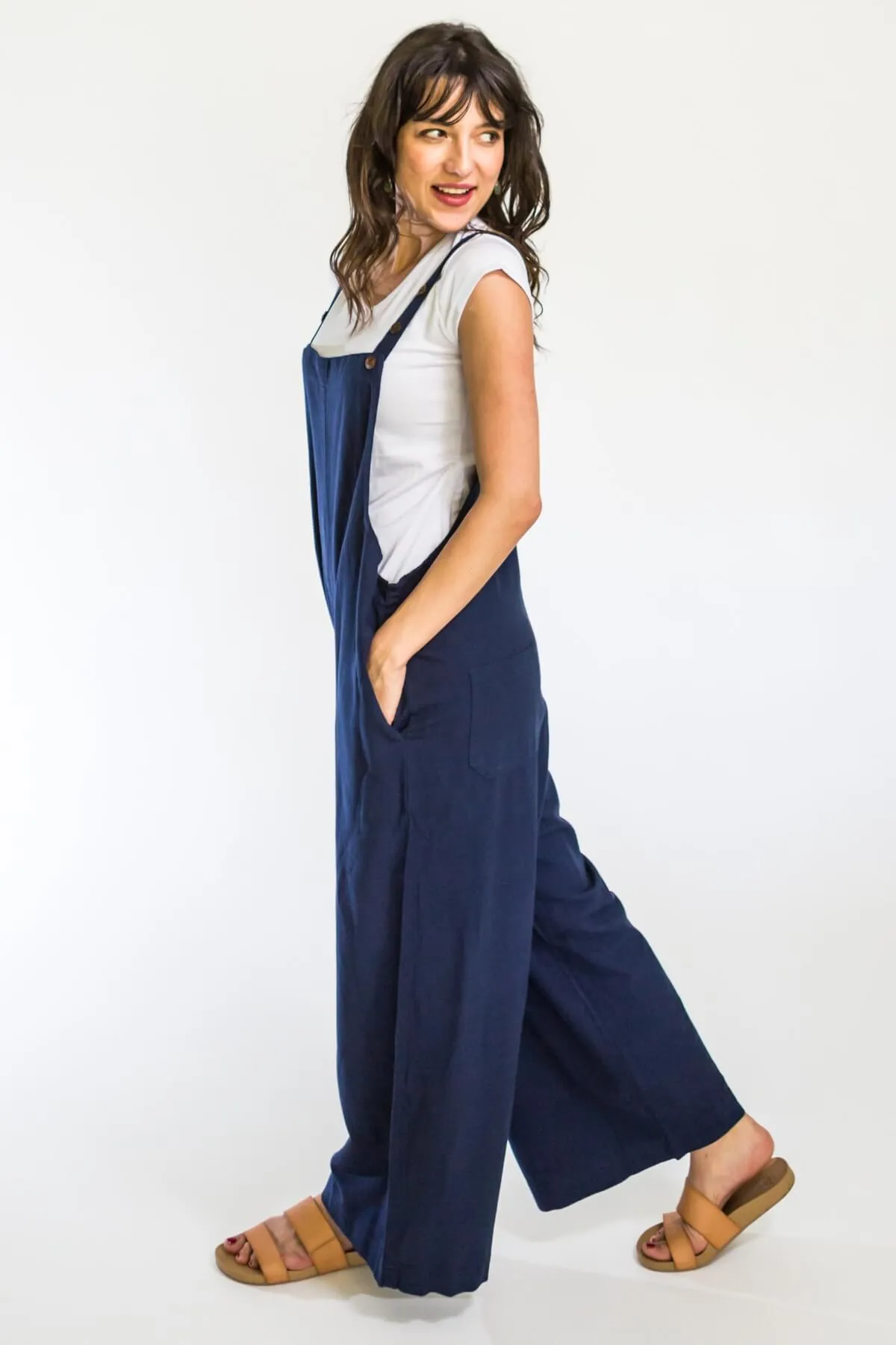 Juanita Overalls | Long - Dark Blue