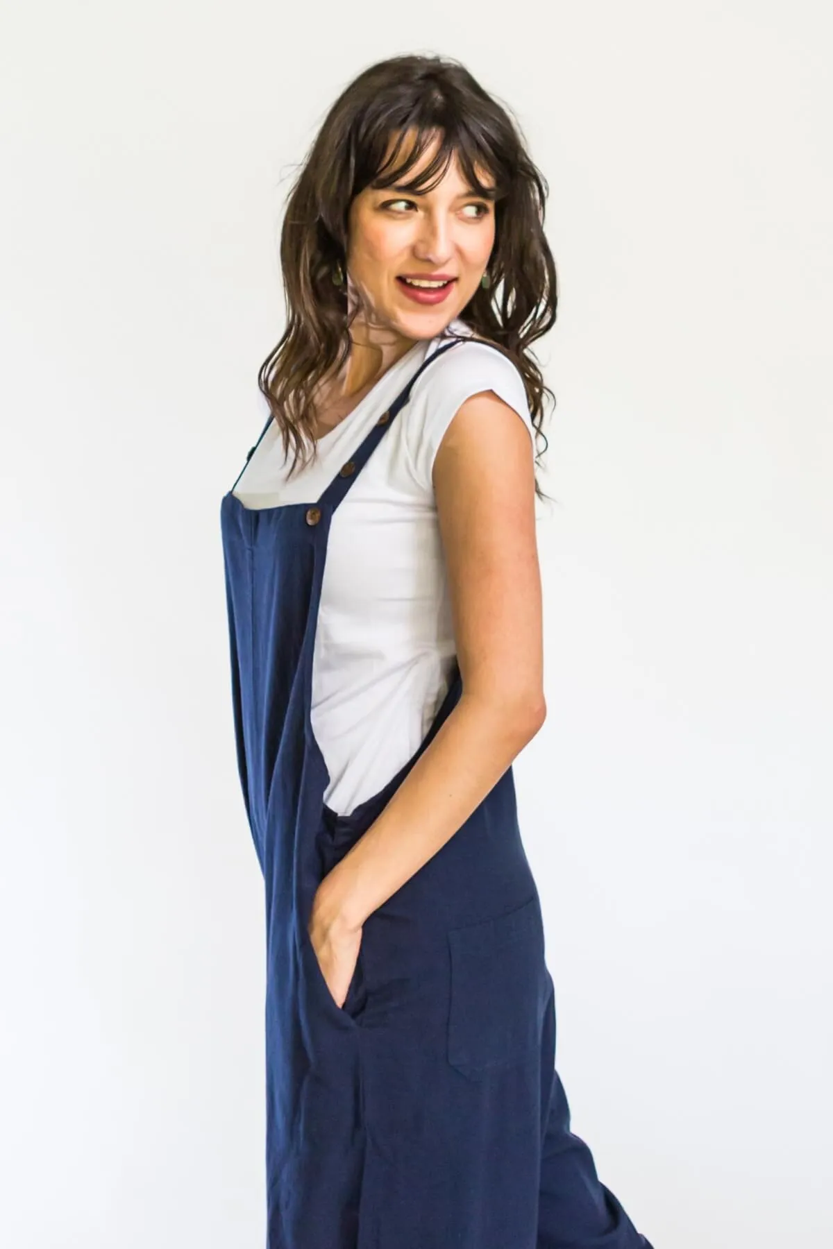 Juanita Overalls | Long - Dark Blue