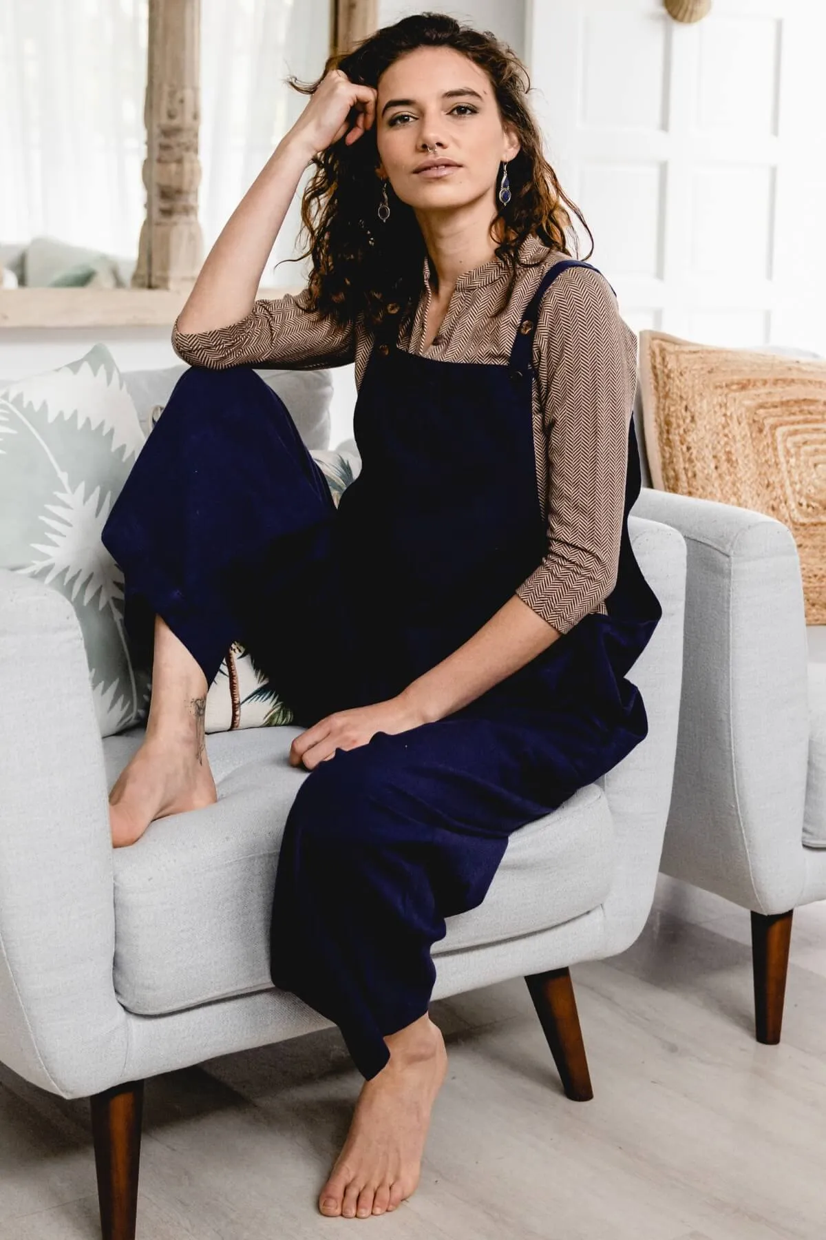Juanita Overalls | Long - Dark Blue