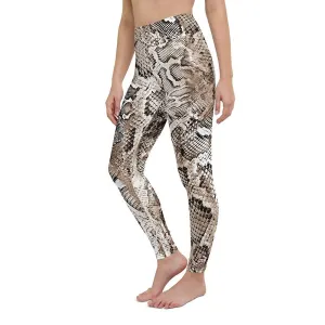 Jumpsuits Rompers High Waisted Snake Skin Printed Leggings