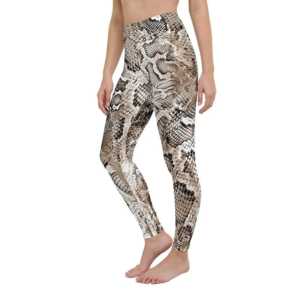 Jumpsuits Rompers High Waisted Snake Skin Printed Leggings