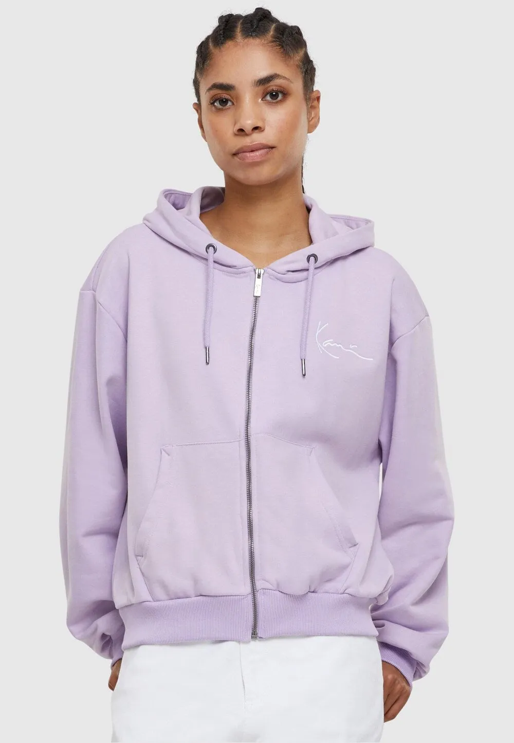 Karl Kani Zip Sweatshirt, light purple