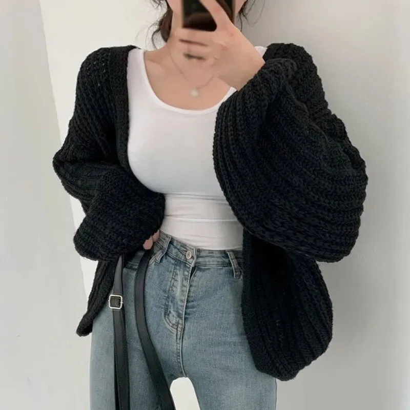 Lady Glams Vintage Batwing Sleeve Cardigan Sweater