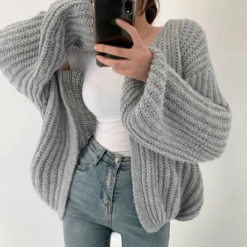 Lady Glams Vintage Batwing Sleeve Cardigan Sweater