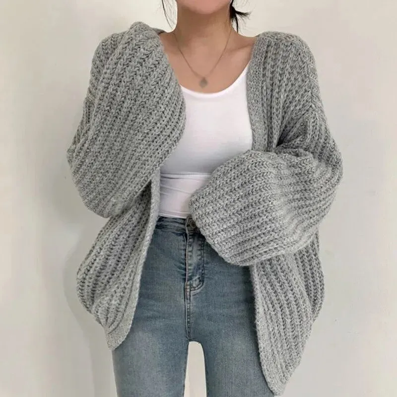 Lady Glams Vintage Batwing Sleeve Cardigan Sweater