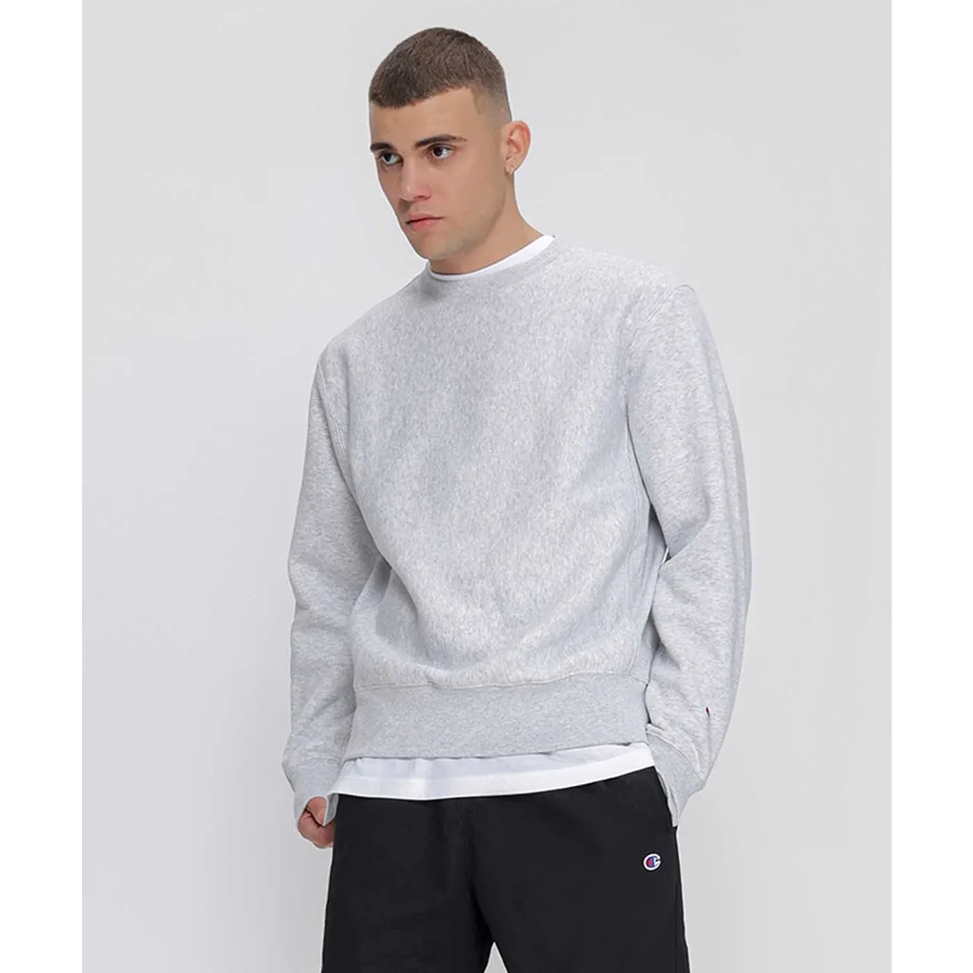 Light Grey Reverse Weave Sweatshirt