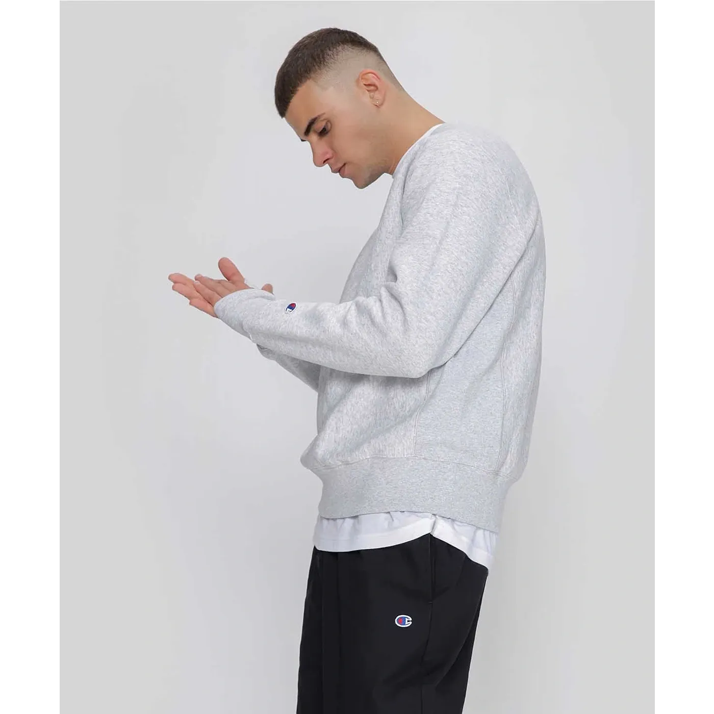 Light Grey Reverse Weave Sweatshirt