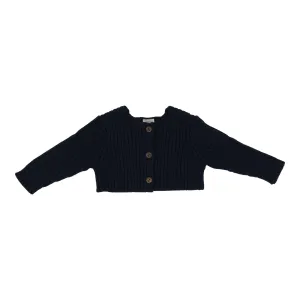 Lil Legs Analogie Navy Rib Knit Shrug