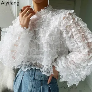 Long short sleeve blouses