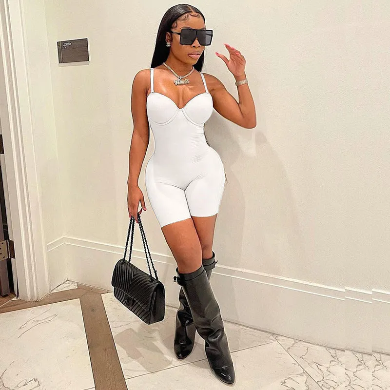 Low-Cut Sling Hip Wrap Short Wholesale Womens Jumpsuits