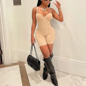 Low-Cut Sling Hip Wrap Short Wholesale Womens Jumpsuits