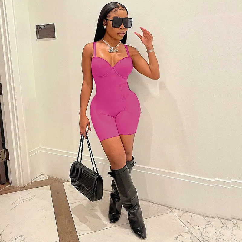 Low-Cut Sling Hip Wrap Short Wholesale Womens Jumpsuits