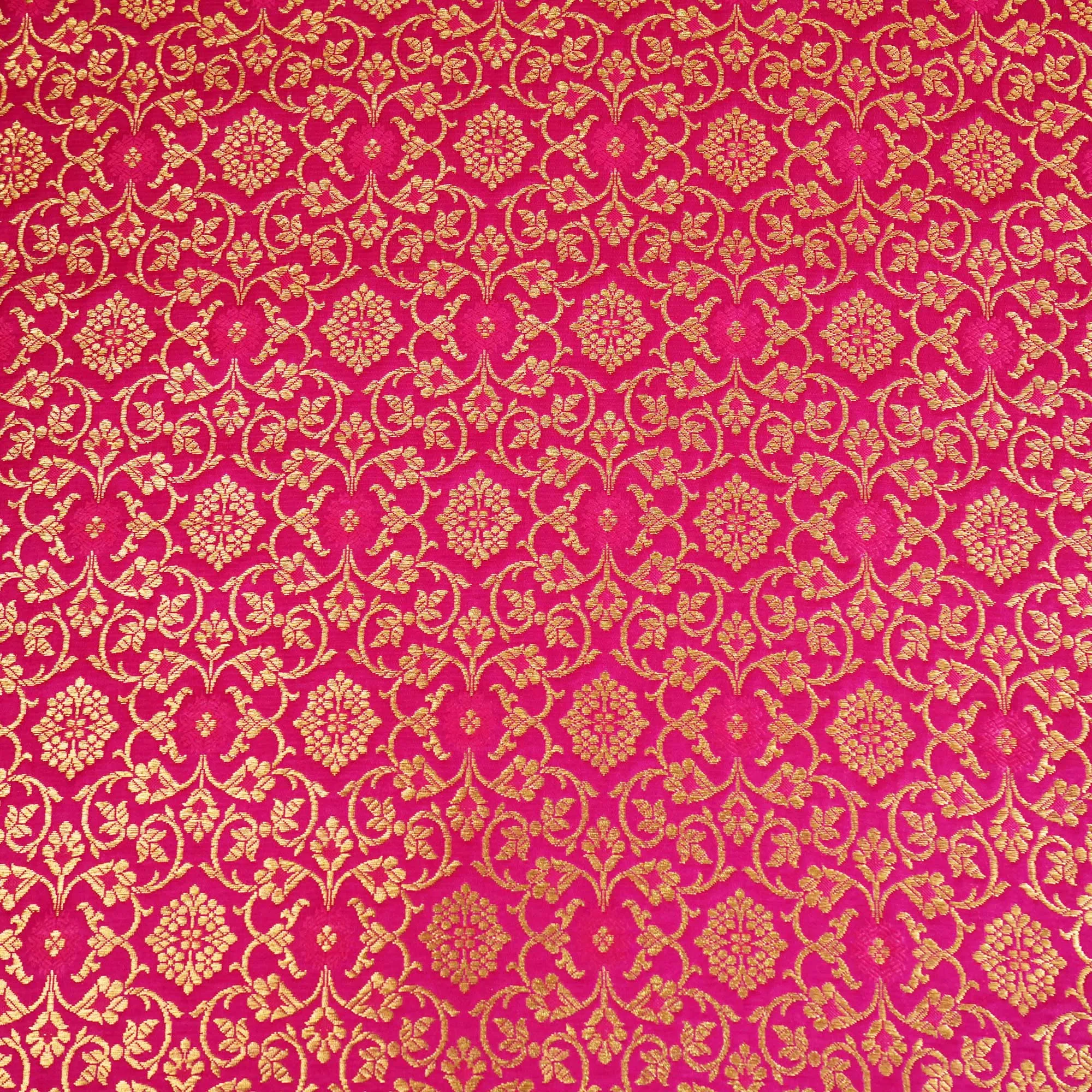 Magenta Banarasi Brocade Fabric KRE-23738