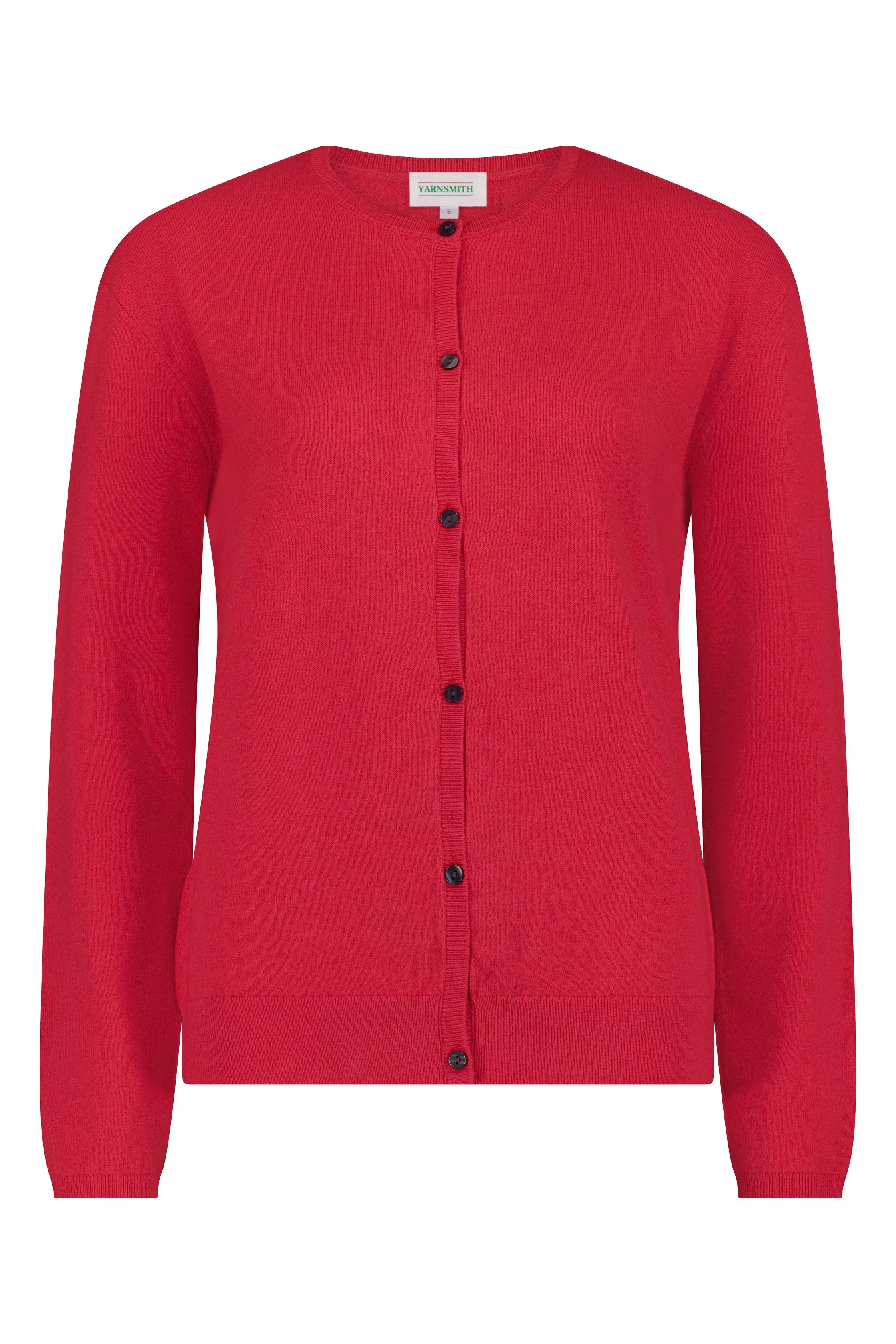 Malachite Yarnsmith Round Neck Cardigan Coral