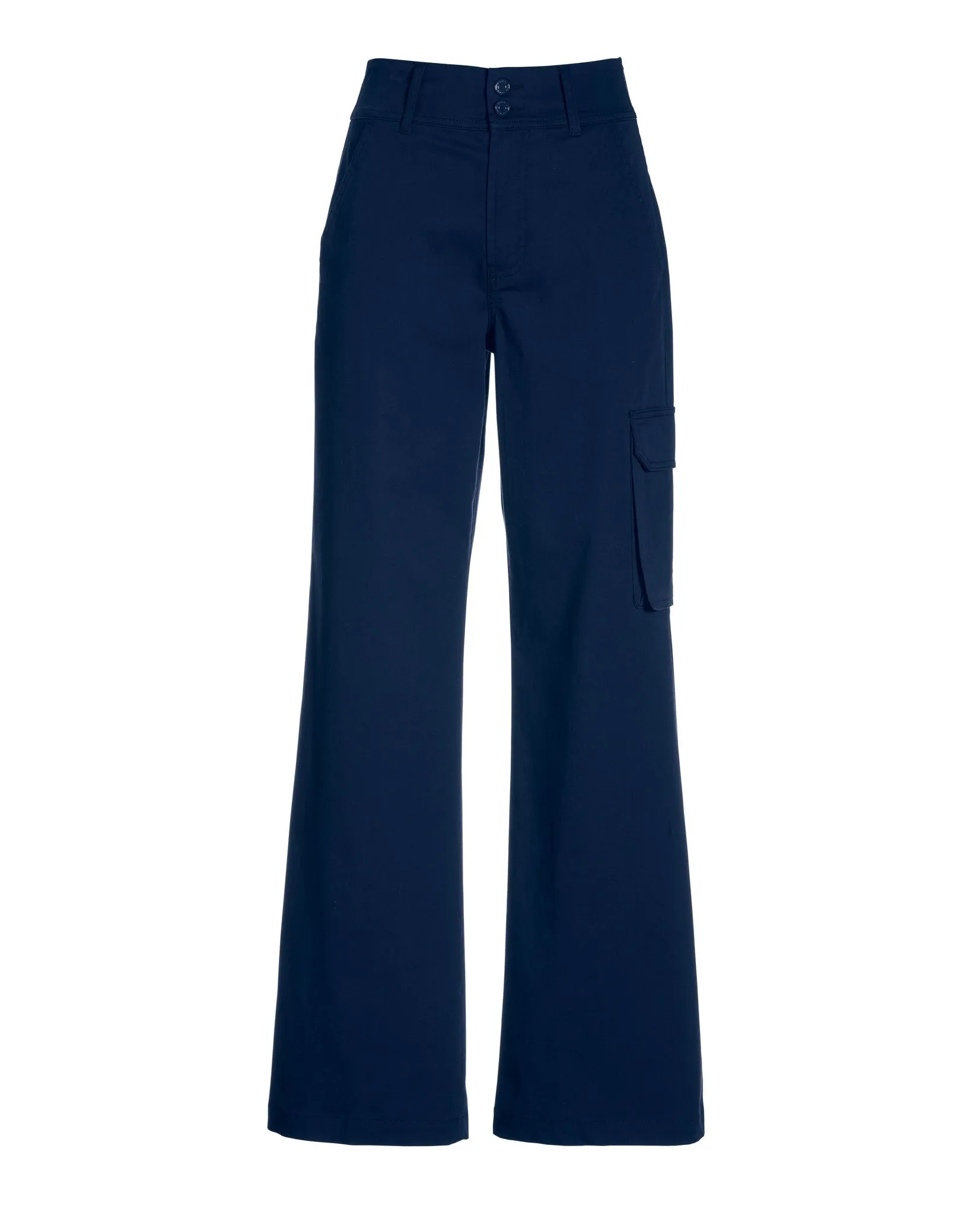 Malibu High Waist Wide Leg Cargo Pant Navy