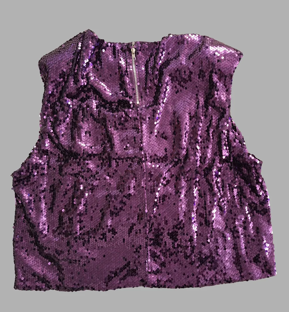 MARDI GRAS sequence crop top