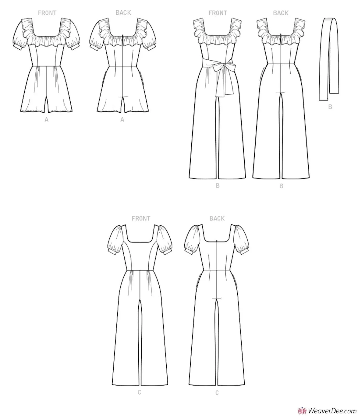 McCall's Pattern M8203 Misses' Romper, Jumpsuits & Sash