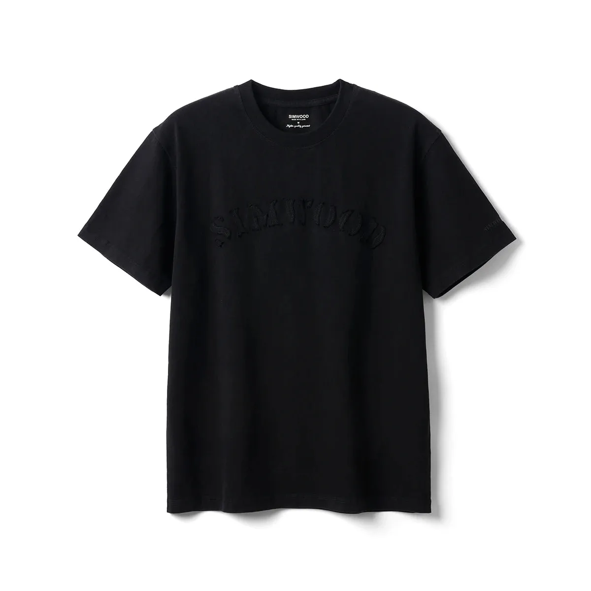 Mens Embroidered Logo T-Shirt  260gsm Relaxed Fit Tee in Orange & Black