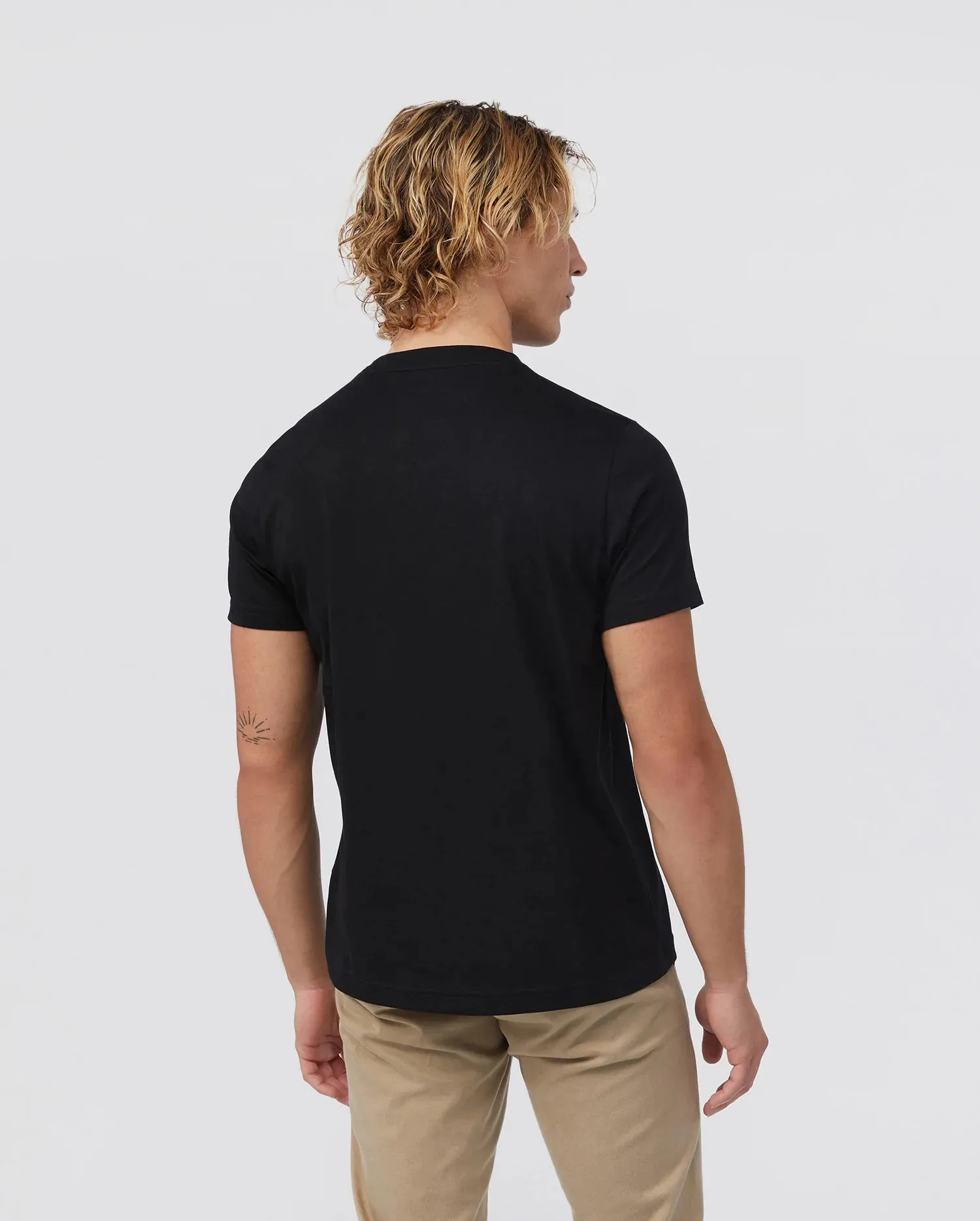 Men's Psycho Bunny Classic V Neck Tee Black