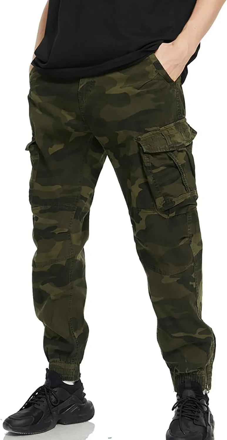 MIDOO Golf Pants Men Stretch Relaxed Fit Casual Pants Stretch Drawstring Waistband Tapered Leg Sweatpants with Pockets