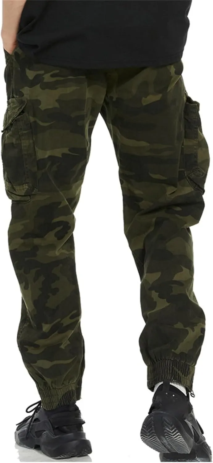 MIDOO Golf Pants Men Stretch Relaxed Fit Casual Pants Stretch Drawstring Waistband Tapered Leg Sweatpants with Pockets