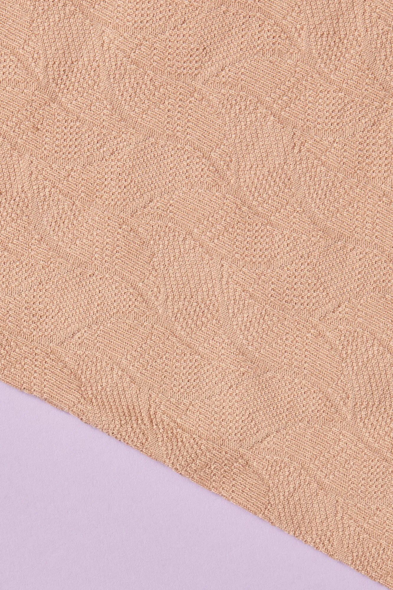 Mind The MAKER - Organic Leaf Jacquard Knit in Rose