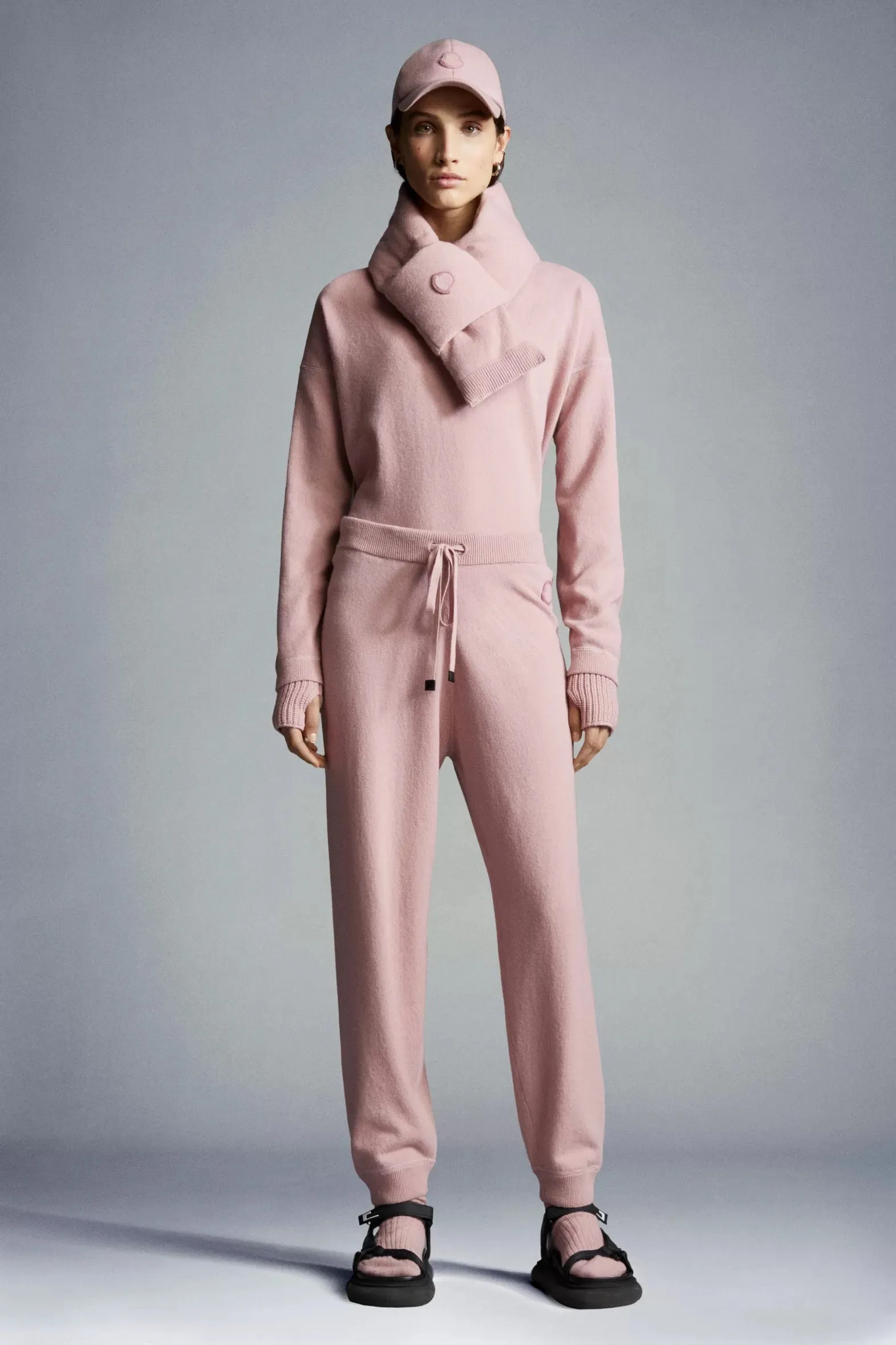 MONCLER KNITTED TROUSER ROSE