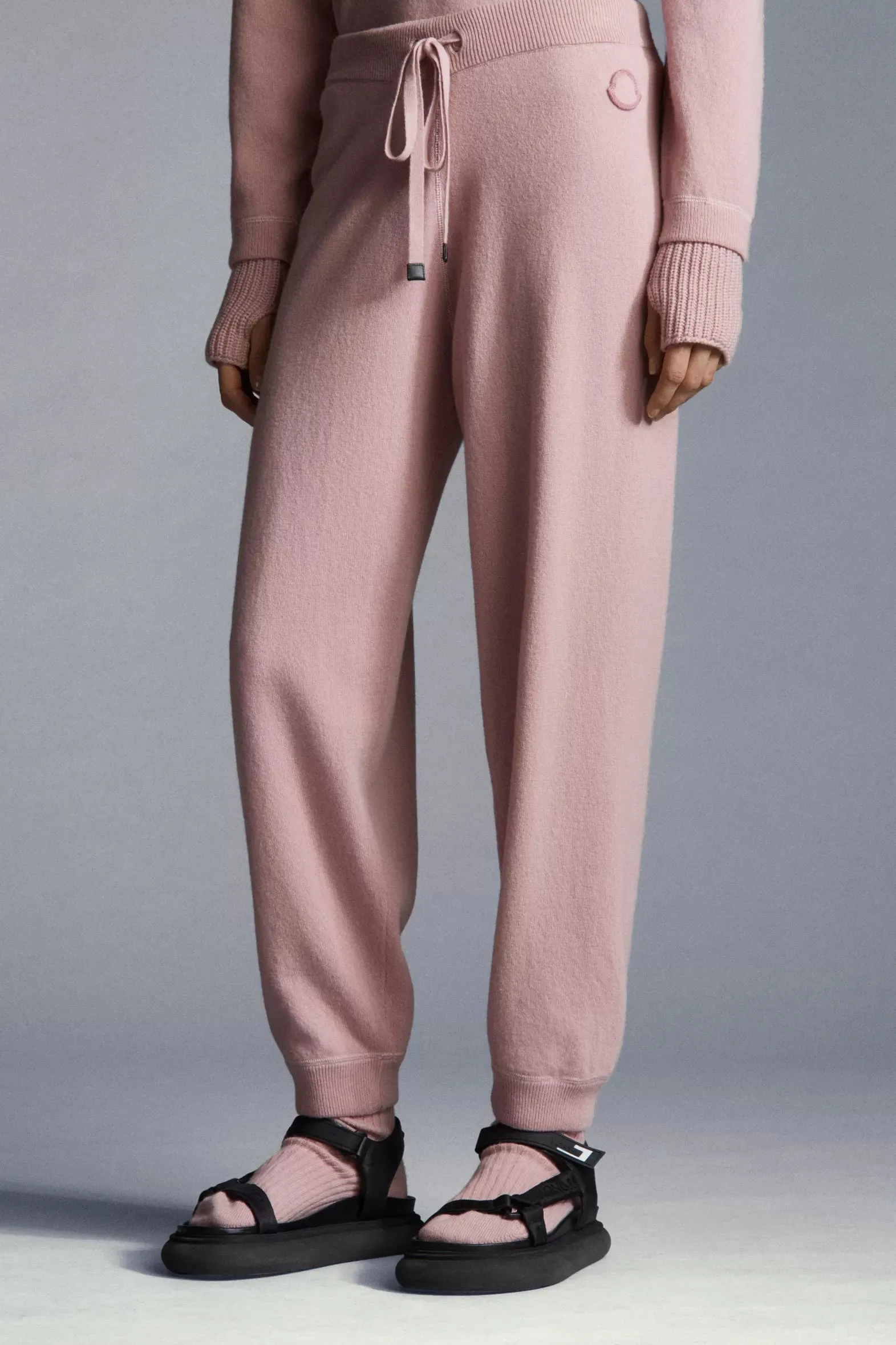 MONCLER KNITTED TROUSER ROSE