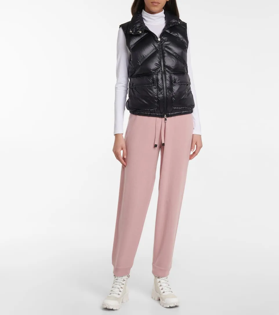 MONCLER KNITTED TROUSER ROSE