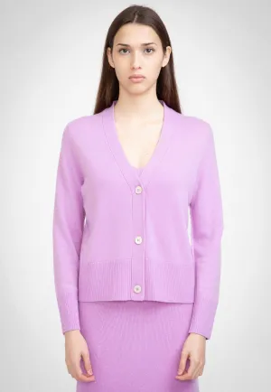 N.09 Cashmere Classic 3 Button Cardigan - Orchid