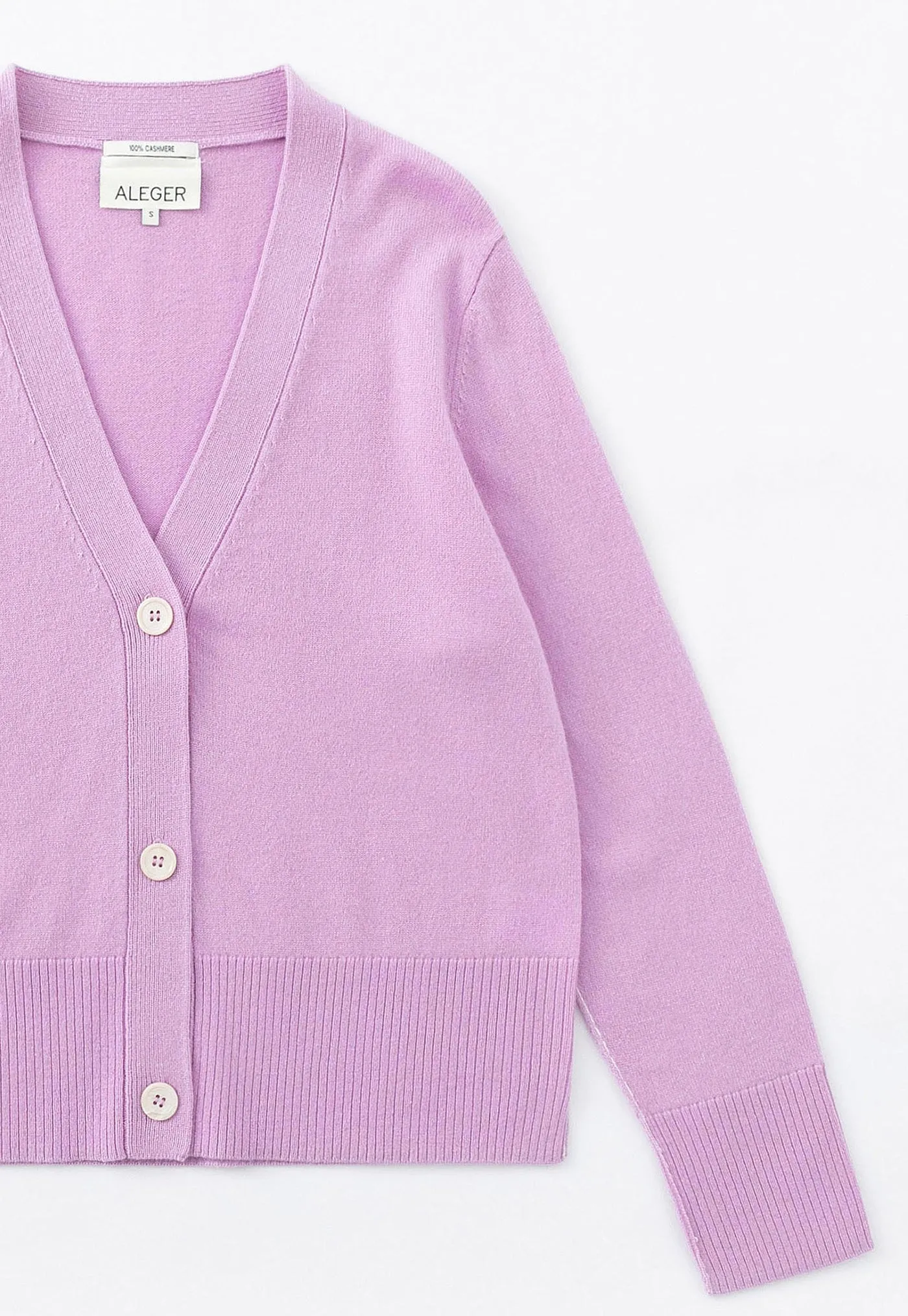 N.09 Cashmere Classic 3 Button Cardigan - Orchid