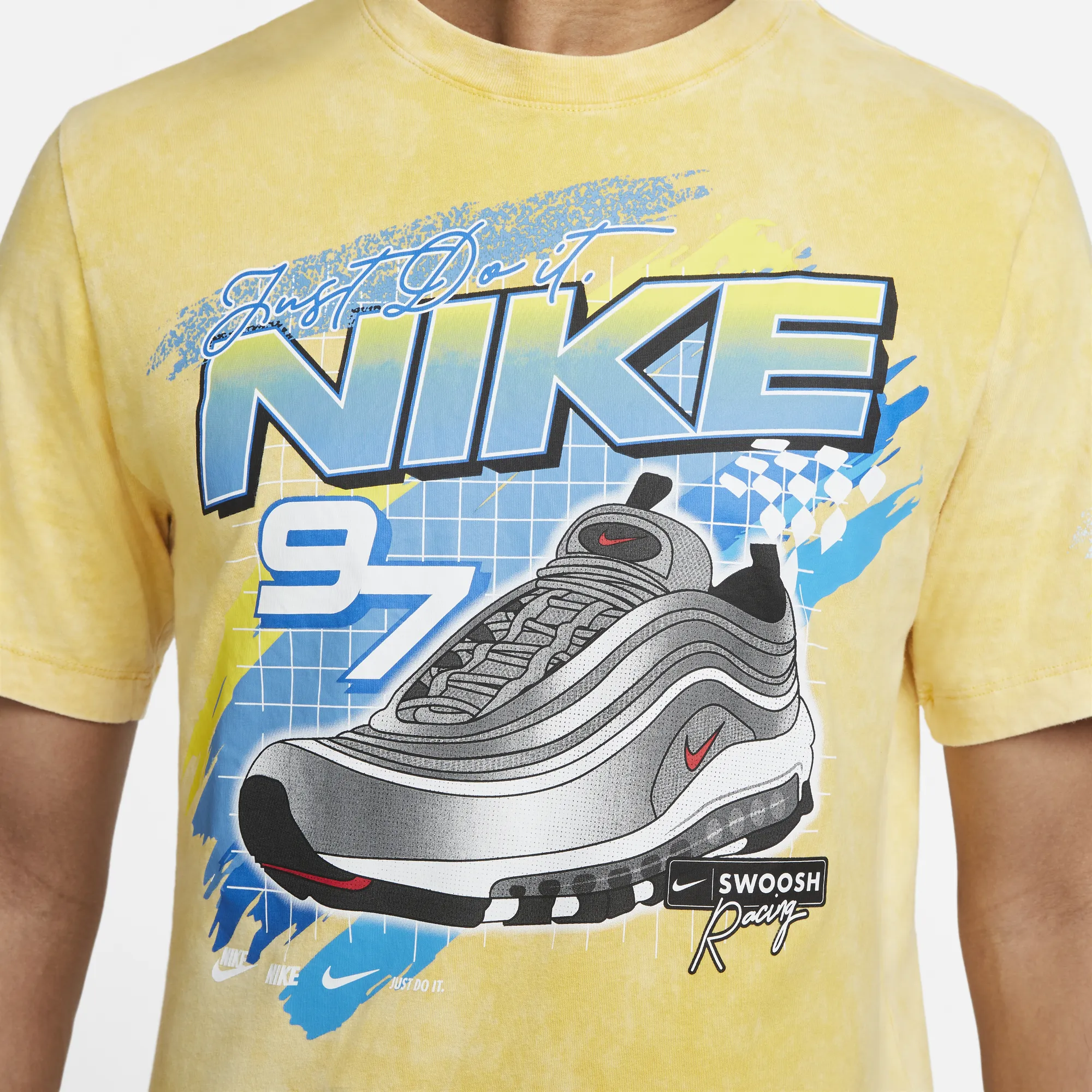 Nike Sportswear 'Racing Open' Yellow T-Shirt