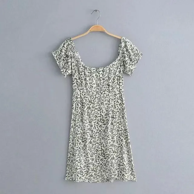 Off Shoulder Ruffles Mini Boho Dress