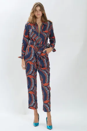 Ondo Relax Fit Jumpsuit  - Red