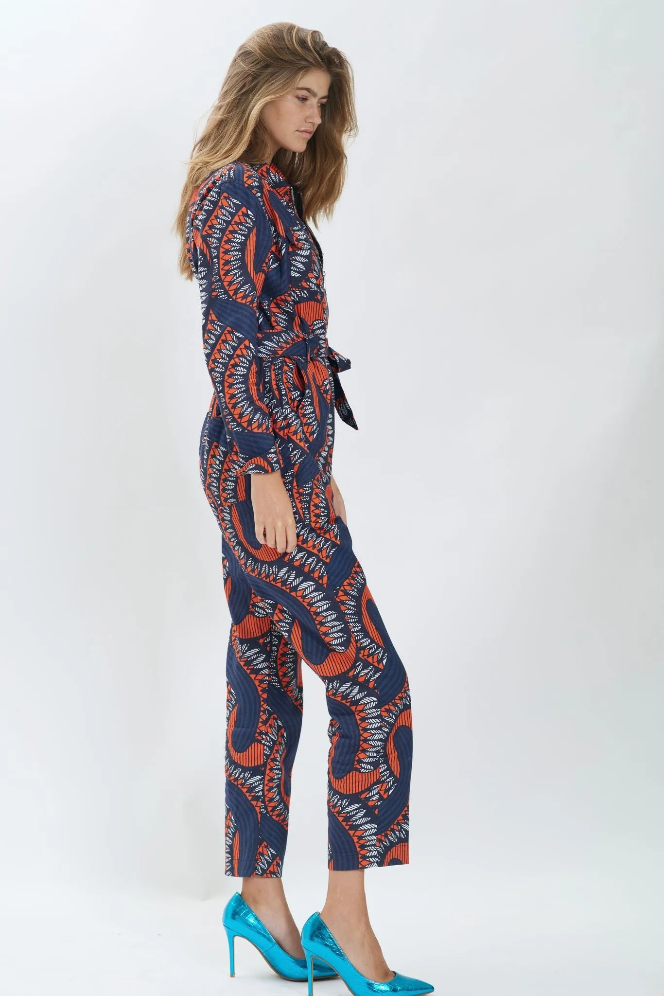 Ondo Relax Fit Jumpsuit  - Red