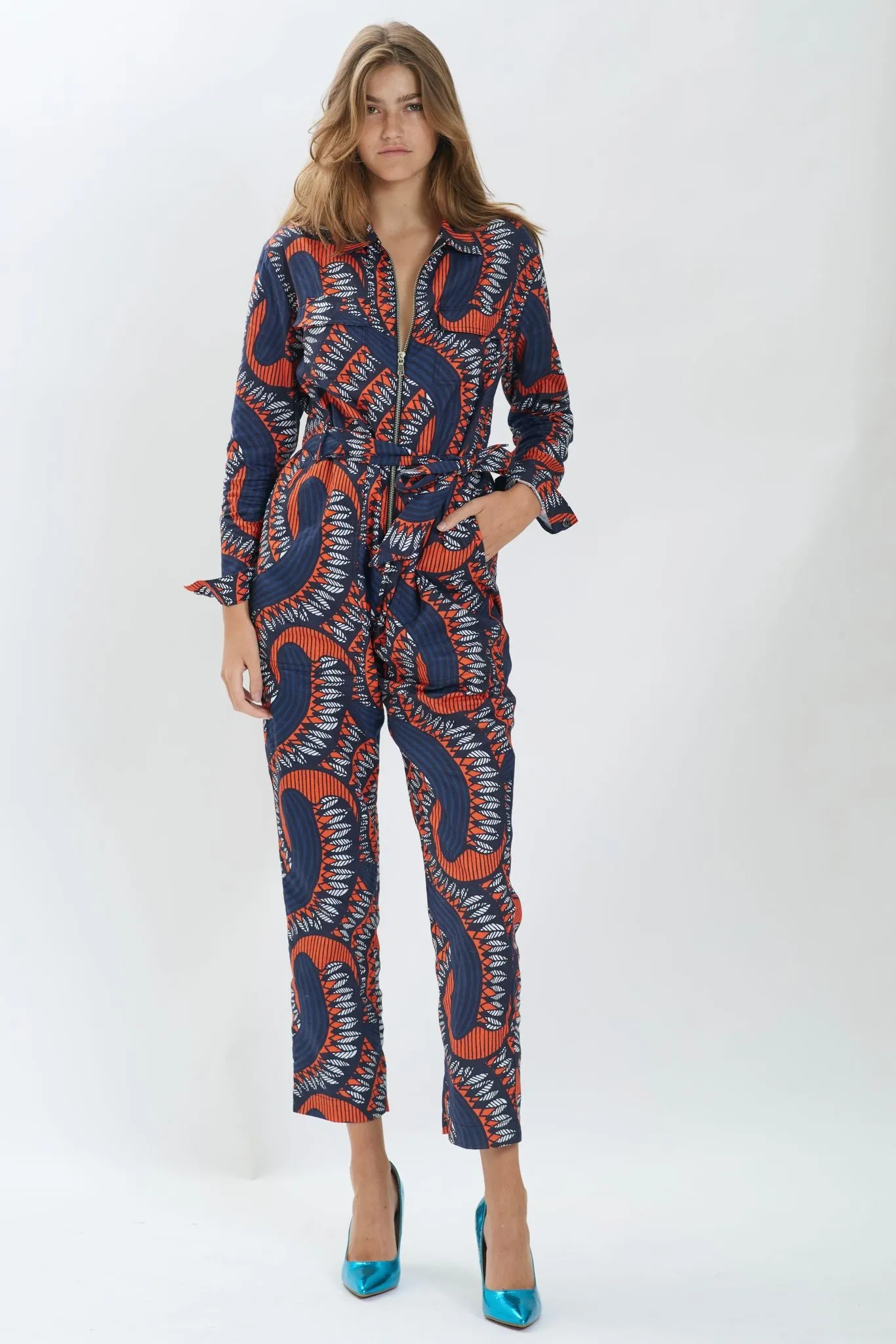 Ondo Relax Fit Jumpsuit  - Red