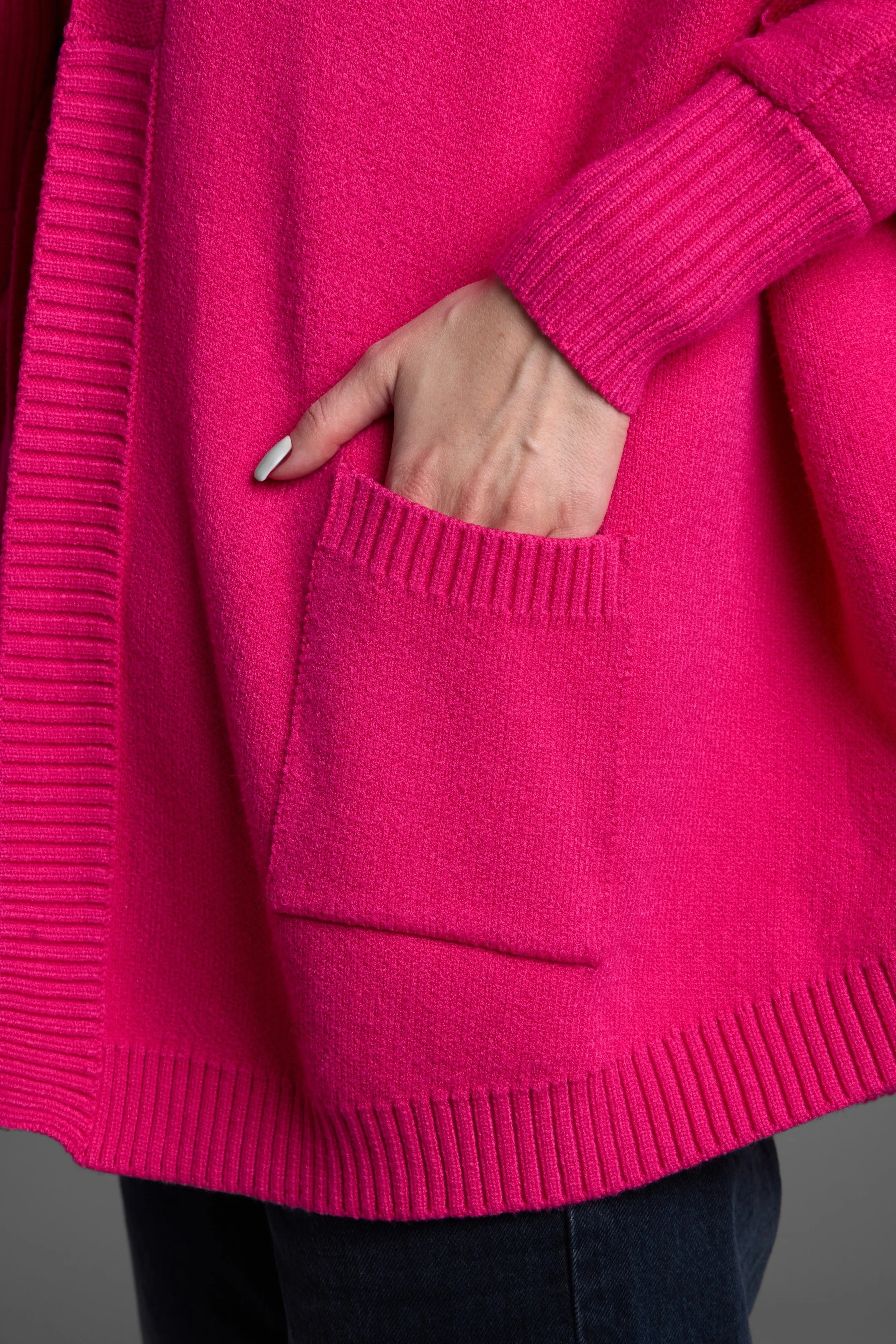 Open Front Oversized Cardigan Sweater