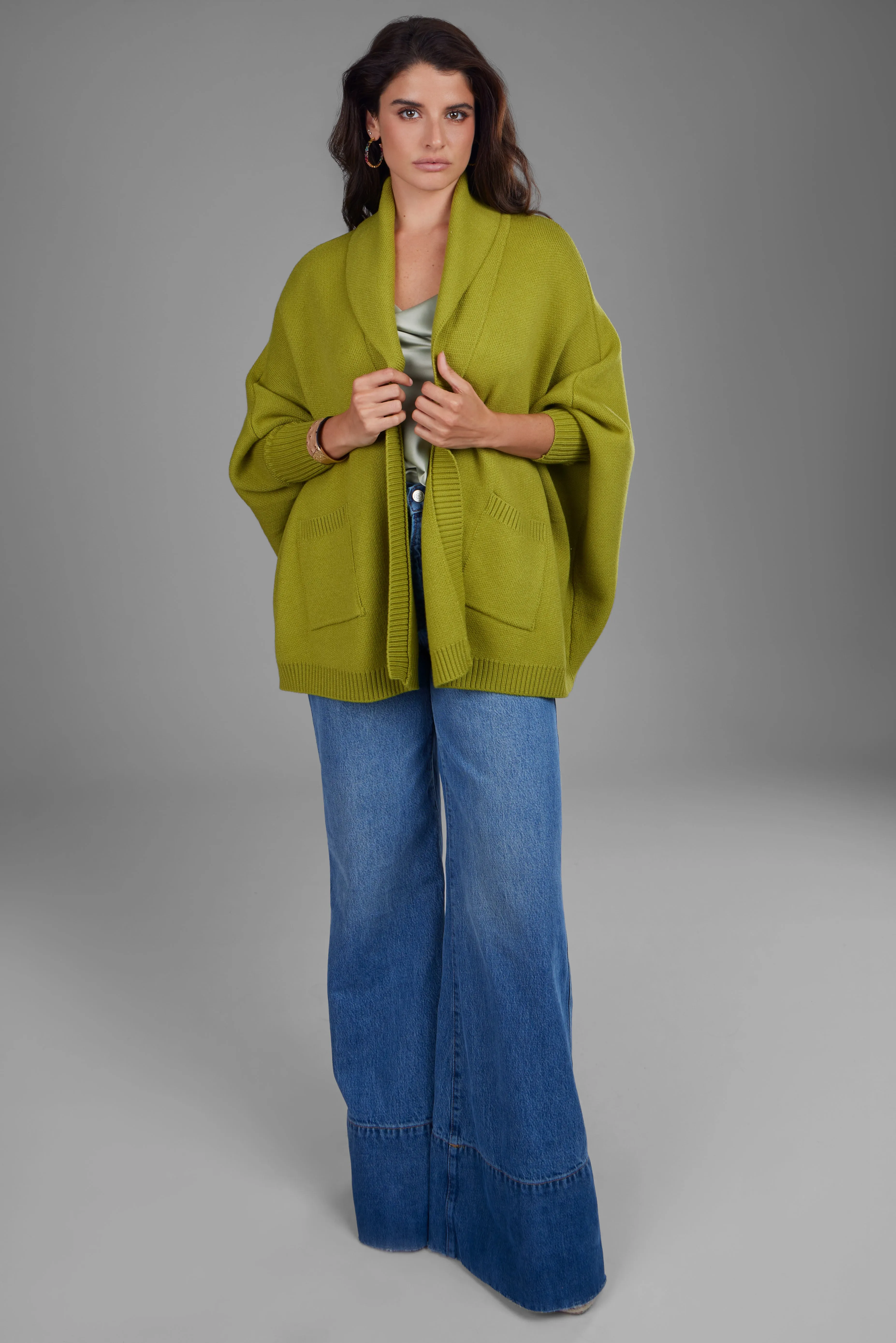 Open Front Oversized Cardigan Sweater