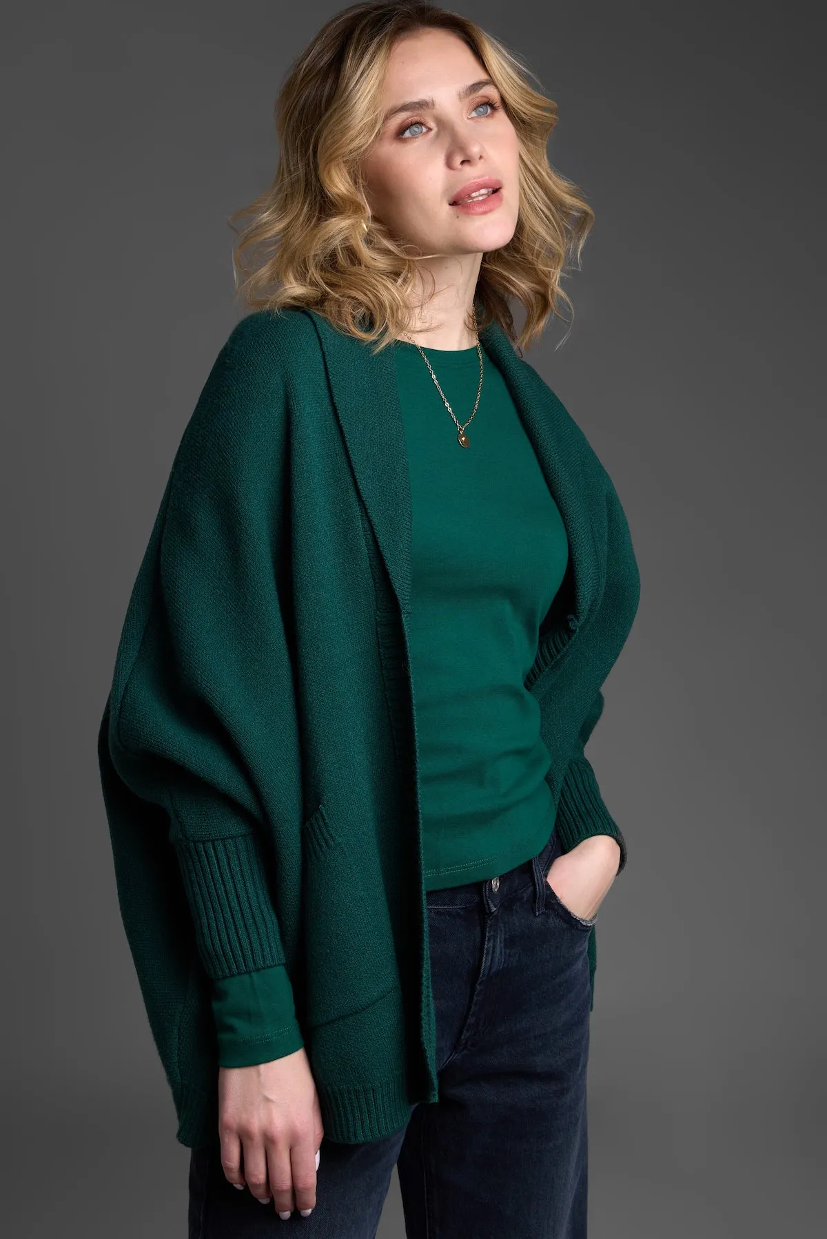 Open Front Oversized Cardigan Sweater
