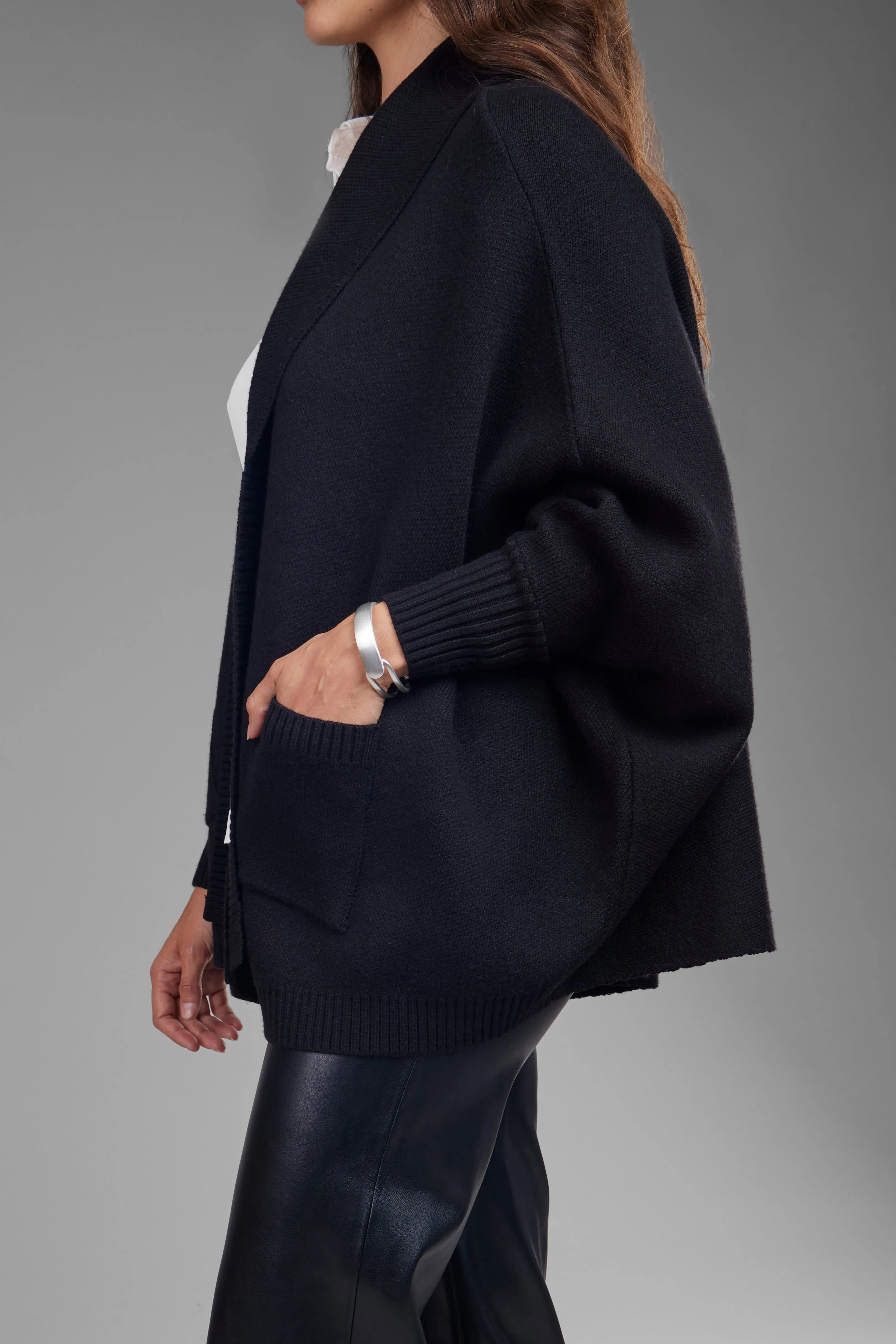 Open Front Oversized Cardigan Sweater