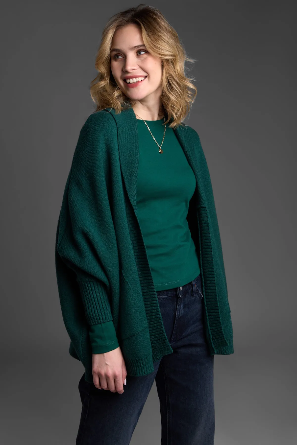Open Front Oversized Cardigan Sweater