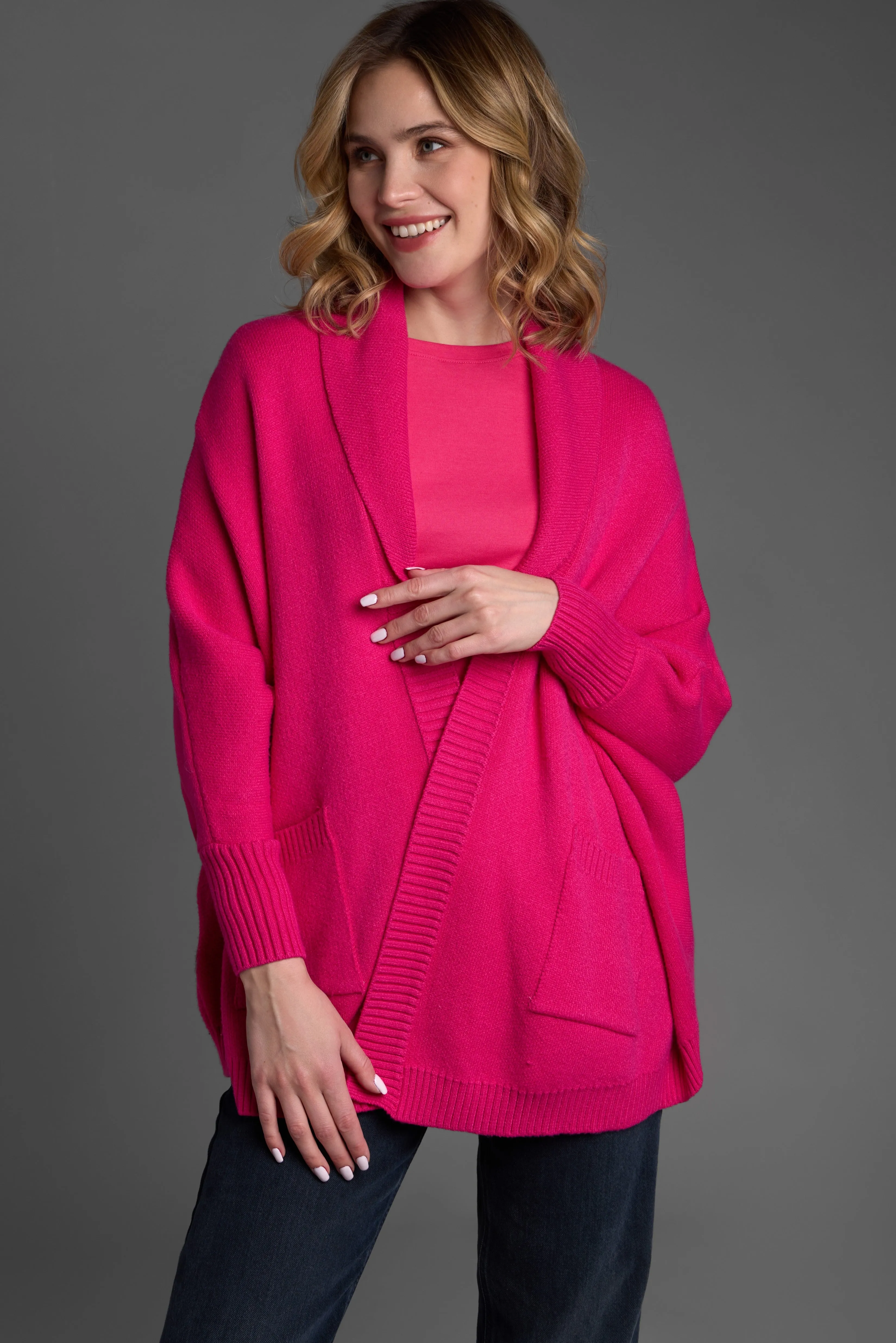 Open Front Oversized Cardigan Sweater