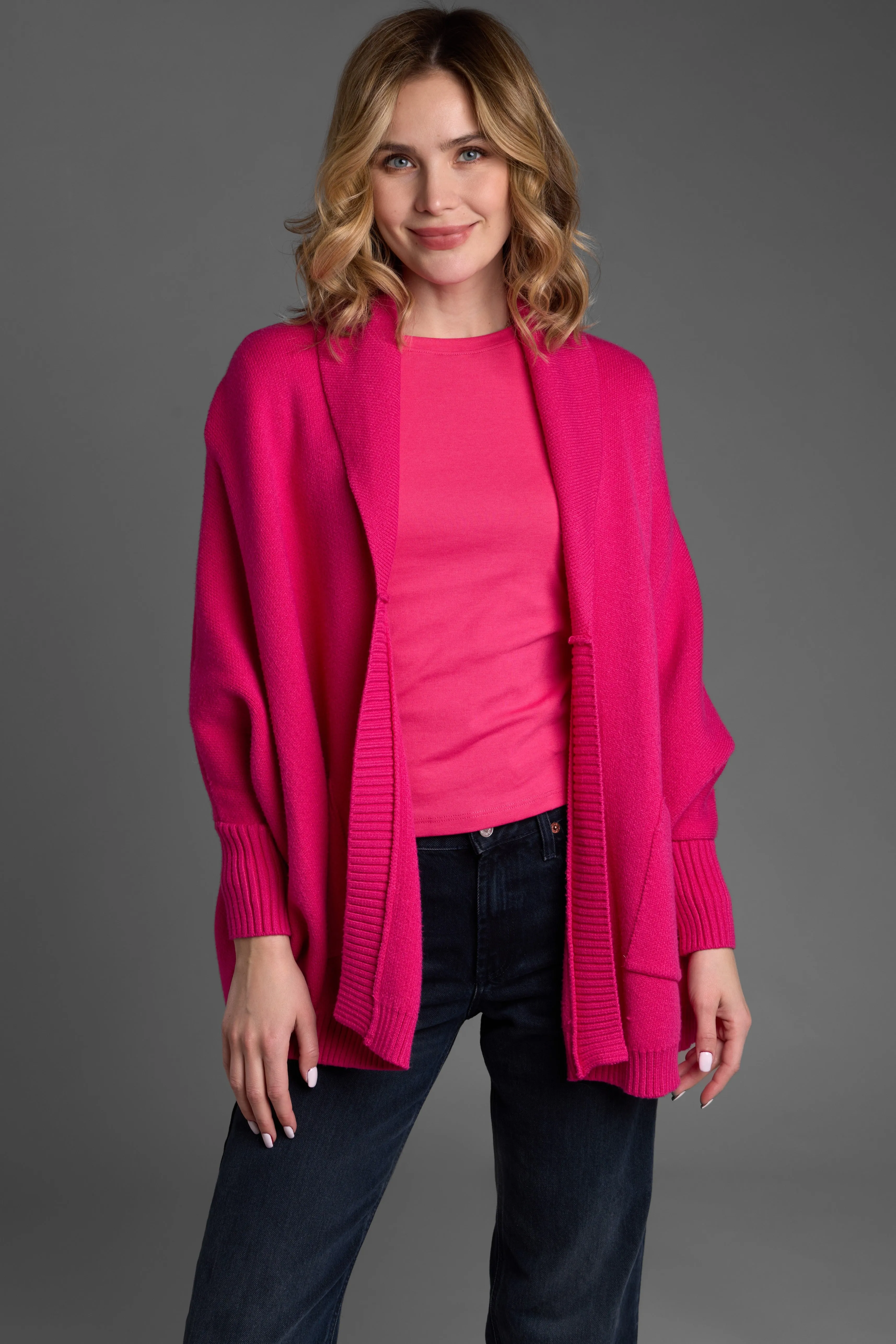 Open Front Oversized Cardigan Sweater